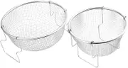 Amosfun Essential 2pcs Stainless Steel Frying Basket Drainage Basket for Fried Chicken Snacks Vegetables