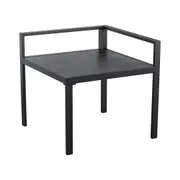 Weather-Resistant Square Corner Table in Aluminum