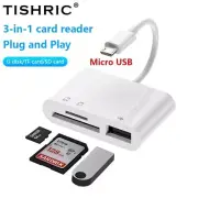 USB C to SD Card Reader Writer OTG Adapter Micro Memory Card Reader Card Reader