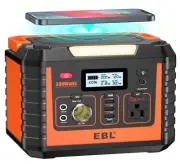 EBL Portable Power Station 300, 110V/330W Pure Sine Wave Solar Generator