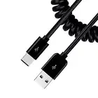 For Samsung Galaxy S24/Ultra/Plus - Coiled USB Cable Type-C Charger Cord USB-C