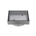 Bathroom Laundry Floor Smart Tile Insert Drain Waste Grate 116x116, 75mm Connect