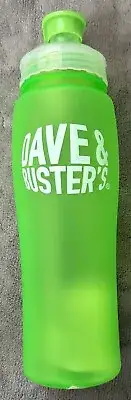 Dave And Buster's Green Plastic Water Bottle - New With Sticker