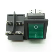 2 x Green Rocker Switch Rectangle OFF-ON DPST 20A with Power Indicator Light