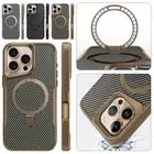 For iPhone 16 Plus 15 14 13 12 Pro Max Magnetic Case Shockproof Stand Back Cover