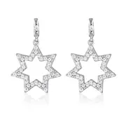 GEORGINI COMMONWEALTH COLLECTION STAR EARRINGS SILVER