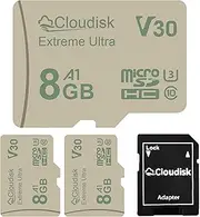 3-Pack Micro SD Card 8GB U3 V30 Extreme Ultra MicroSDHC C10 A1 UHS-I for Camera, DVR, Tablet PC and Cell Phone (3Pack 8GB U3)