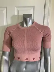 Adidas Aeroknit Training Top Ladies Grey Size L (16-18)