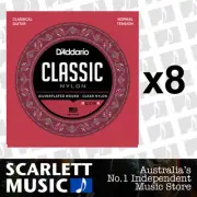 8x D'Addario EJ27N Classic Nylon Guitar Strings Daddario EJ-27N *SET OF 8 PACKS*