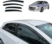 OAD4X4 Weathershields Compatible with Hyundai I30 Hatch 2012-2017, Weather Shields Window Visors Wind Deflectors Sun Rain Guard 4PCS Set