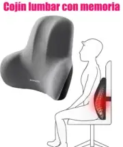 Memory Foam Lumbar Back Cushion for Car Office Gaming Chairs and Postpartum Wais