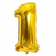1 40cm Gold Foil Letter Balloons Number Balloon Birthday Wedding Party Decorations