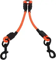 Double Dog Leash, PVC Waterproof Double Chain Leashes Dog Leash Coupler, Dual Dog Walking Training Leash Pet Dog Leash for Small Medium Large Dogs (Orange)