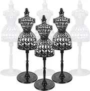 Alasum Toys 6Pcs Doll Dress Form, Doll Clothing Display Support Hold-er Dress Mini Mannequin Dress Form Mini Mannequin Model Stand Clothes Rack