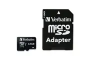 Verbatim 64GB Micro SDXC Card Class 10 UHS-I With Adaptor Up to 45MB Sec 300X read speed