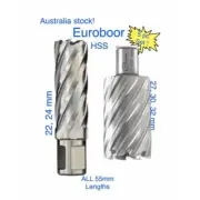5PC Euroboor Roto Broach Drill Bit HSS NEW SET22mm24mm27mm30mm32mm X55mm PERTH