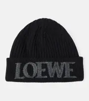 [Loewe] Loewe Logo wool beanie One Size black