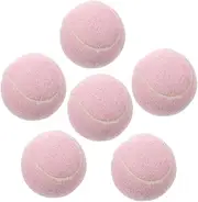 MUSISALY 6pcs Pink Tennis Ball Tennis Balls Elastic Tennis for Starter Tennis Ball for Playing Elastic Training Balls Training Tennis Elastic Tennis for Player Playing Tennis Rubber