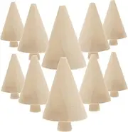NUOBESTY 10pcs Tabletop Christmas Tree Wood Crafts Unfinished Christmas Tree Cutout Trees for Crafts Wood