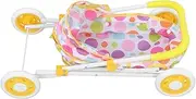 Plastic Doll Pram Storage Compartment Lightweight Toy Stroller for Boys and Girls' Pretend Play and Dollhouse Decoration