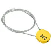 Small Combination Lock 31.4 Inch, 1 Pack 3 Digit Padlock for Gym Locker, Yellow