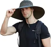 [leotruny] Super Wide Brim Bucket Hat UPF50+ Waterproof Sun Hat for Fishing Hiking Camping