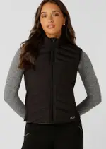 [Lorna Jane] Run Warmer Active Puffer Vest in Black, Size - XS XS Black