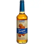 Torani Puremade Zero Sugar Caramel Flavoring Syrup 750 mL Glass Bottle 880602365