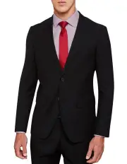 [Oxford] Travel Auden Wool Suit Jacket Black
