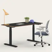 Recess Ergo Bundle | Ergonomic Chair Desk | Home Office Furniture Packages, Slate / Small - 120W x 70D (cm) / Blackout/Black