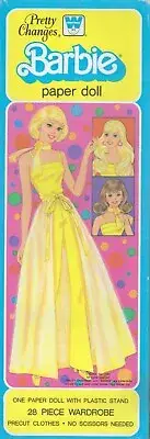 VINTAGE BARBIE PRETTY CHANGES PAPER DOLL MOD UNCUT ORG SZ LASER REPRODUCTION