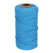 5mm x 109 Yard Peacock Blue Cotton Macrame Rope, 2 Strands Twisted Cotton Cord