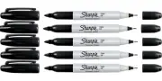Sharpie Black Twin Tip Permanent Markers, Fine And Ultra Fine Point, 5-Count