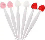 Gogogmee Tri-lip Scrub Brush Set Silicone Nose Brush Exfoliating Tools Comfortable Handle for Easy Use