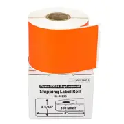 DYMO LW 30256-R REMOVABLE ORANGE - 4 Rolls of 300 - Large Shipping Labels - FAST