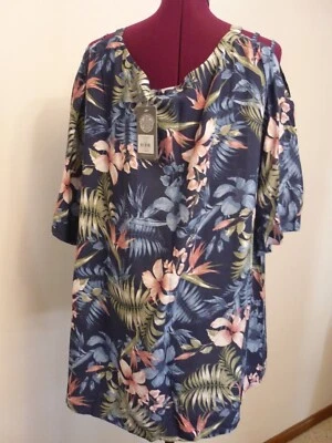 AUTOGRAPH LADIES COLD SHOULDER 3/4 SLEEVE TOP - SIZE 16 - NEW WITH TAGS