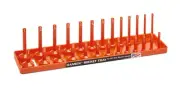 Hansen 3/8" Socket Organizer Tray Holder SAE Inch Standard Deep USA Orange