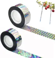 2Pcs Bird Repellent and Deterrent Reflective Scare Tape,Garden Bird Deterrent...