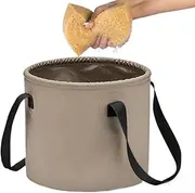 Foldable Buckets for Water - Wash Basin with Handle - Portable Travel Basin Outdoor Pail for Household Yard Pet Cleaning Hiking Gardening Fishing