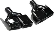 Compatible For Mercedes-Benz C Class W204 E Class W212 Exhaust Tip Upgrade C63 E63 Look Square Quad Muffler Tailtip Nozzle(Y Black)