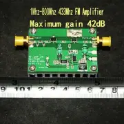 42dB 1Mhz-800Mhz 433Mhz HF FM transmission RF UVF Linear power Amplifier 2W