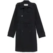 [Dries Van Noten] Dries Van Noten Belted Trench Coat 50 IT BLUE