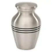 Pewter Brass Keepsake Cremation Urn Classic Human Ashes Urn, Brushed Finish, ...