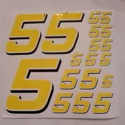 Yellow Matte Black White #5's Racing Vinyl Decal Sheet 1/10-1/12 defective BOX D