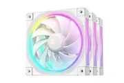 DeepCool FL12 3IN1 WH (3-Pack) 120mm Unique ARGB Fans, Low Noise, 4-pin PWM, Fluid Dynamic Bearing, Addressable RGB LED