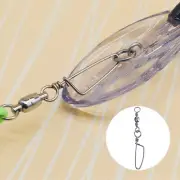 80 Pcs Swivel Curved Pins Fishing Reel Top Water Lures Trout Hooks Circle Kit