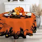 Halloween Round Tablecloth 70 inches - Spider Web Halloween Table Decorations...
