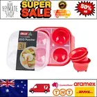 Decor Microwave Steam Egg Poacher Red 4 Eggs BPA FREE Microsafe Safe NEW AU