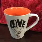 Hallmark Daniel Miyares Author/Illustrator "LOVE" Coffee Mug Cup White Orange