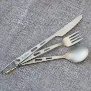 Cutlery Set Set Professional Spoon Spork Storage Bag Titanium Utensils